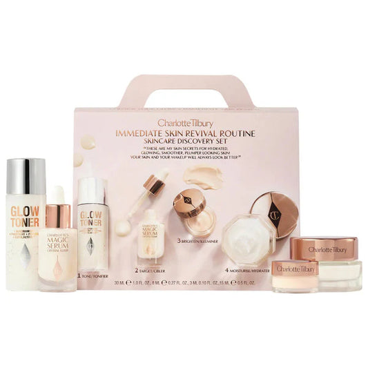 CHARLOTTE TILBURY IMMEDIATE SKIN REVIVAL ROUTINE SKINCARE DISCOVERY SET