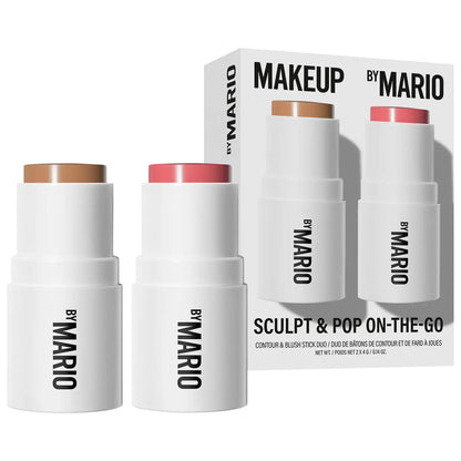 MAKEUP BY MARIO - Mini Sculpt & Pop On-The-Go Medium / Pale Petal;- warm golden / soft pink