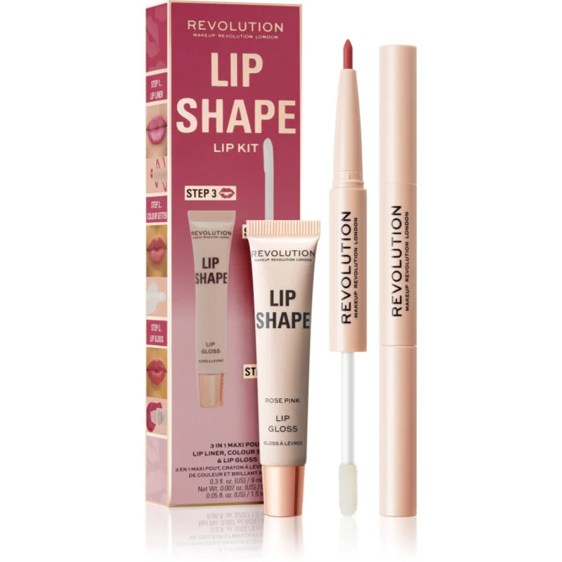 Makeup Revolution Lip Contour Kit (lip/gloss/3ml + lip/pencil/1g)