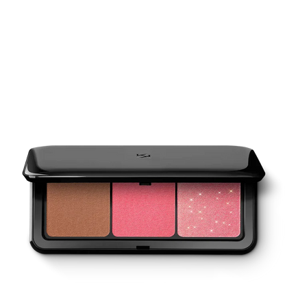 KIKO MILANO MULTI FINISH TRIO BLUSH & BRONZER FACE PALETTE (03)