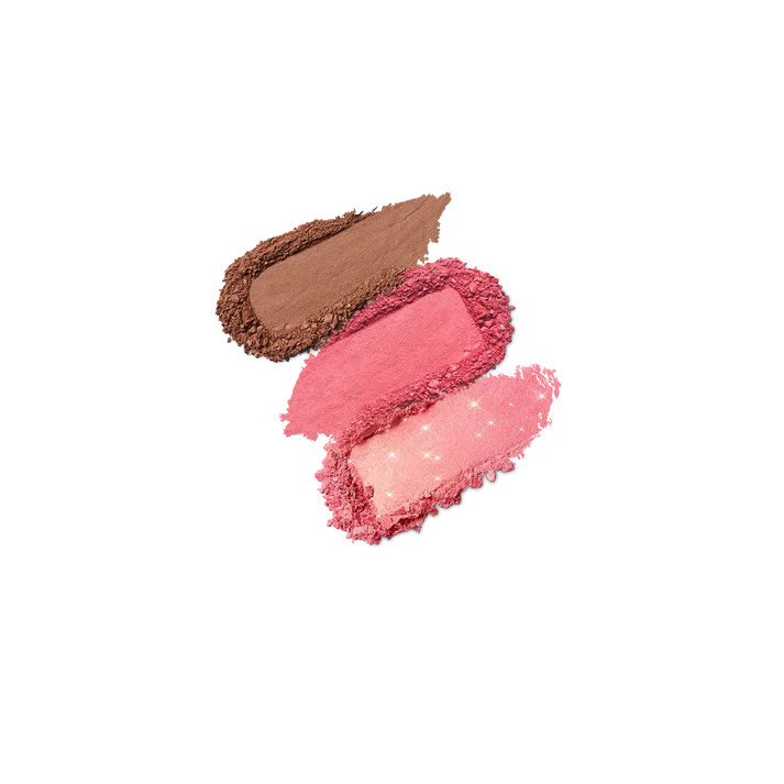 KIKO MILANO MULTI FINISH TRIO BLUSH & BRONZER FACE PALETTE (03)